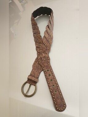 Lake Shore Drive Braided Studded Brown  Belt